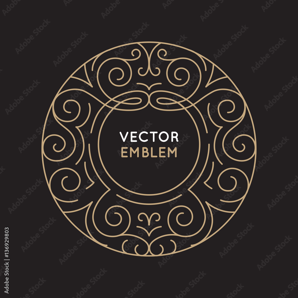Vector trendy linear frame with copy space for text Vector trendy linear frame with copy space for text