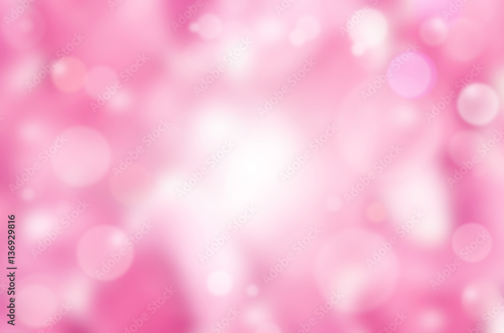 Abstract pink and bokeh background blur.