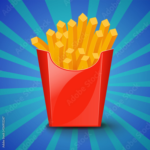 French fries potato. Vector illustration.