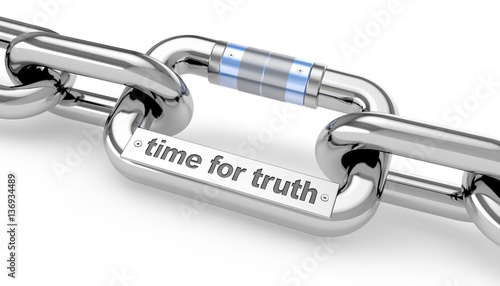 Time for Truth / Chain / Metal / 3d photo