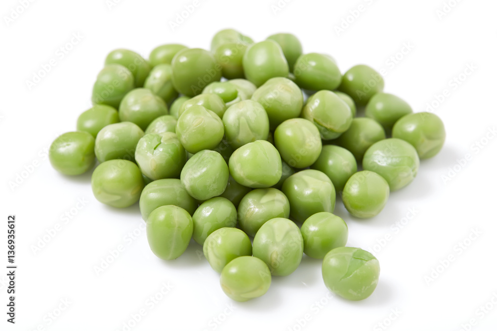 Ripe pea vegetable. Isolated on white background Ripe pea vegetable. Isolated on white background