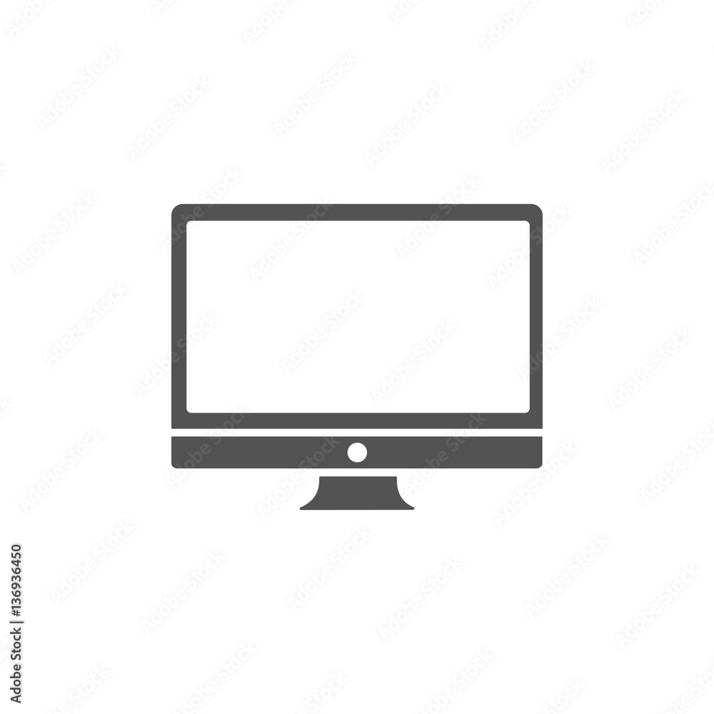 Computer icon on white background Computer icon on white background