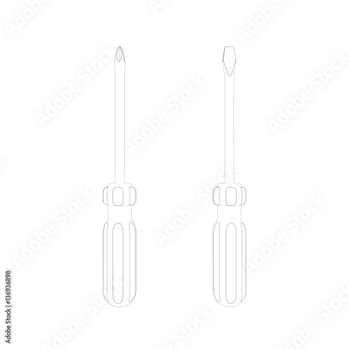 Screwdriver set. Isolated o...