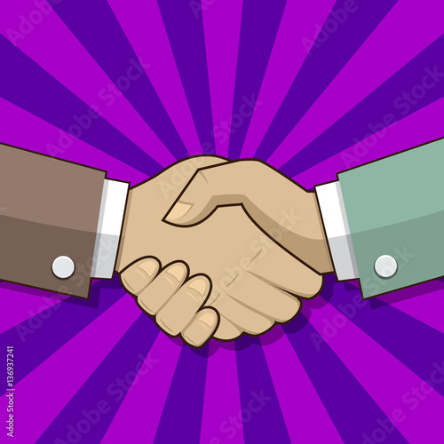 Handshake. Two businessman shaking hands