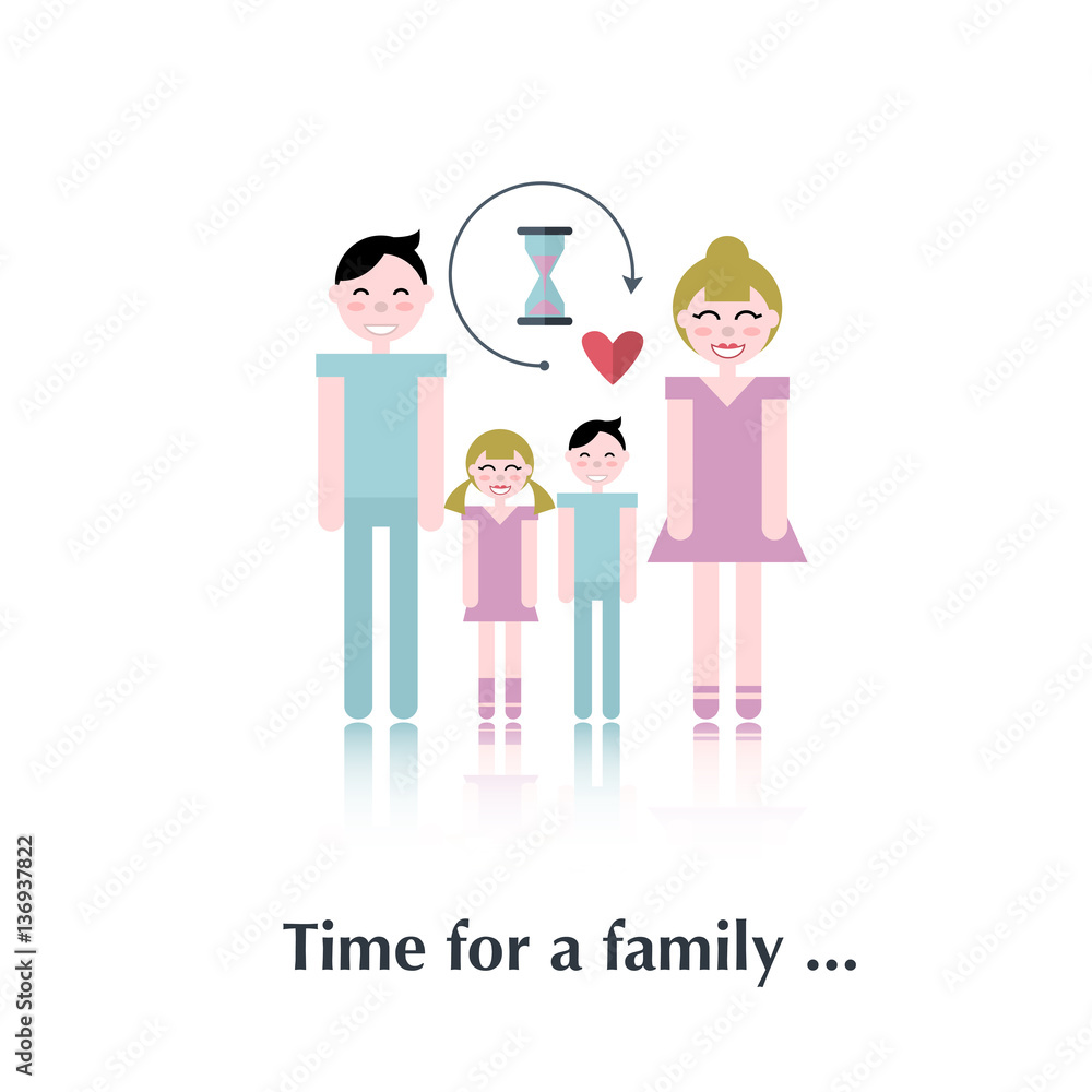Happy family icon