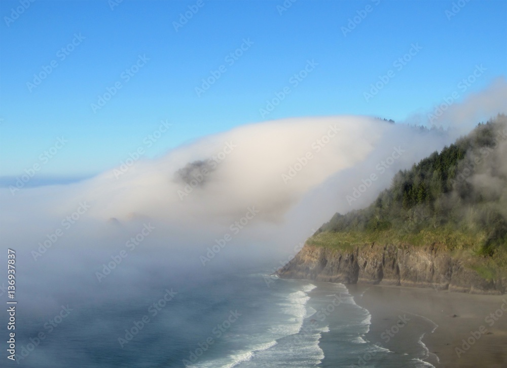 Oregon Coast with Fog