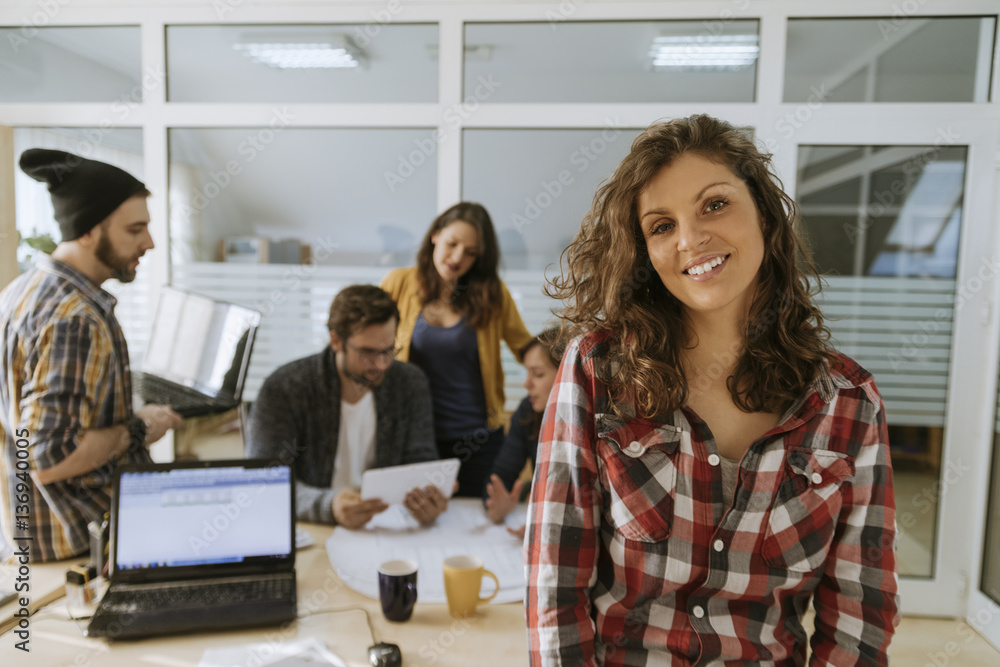 Fototapeta premium Freelancer In The Office