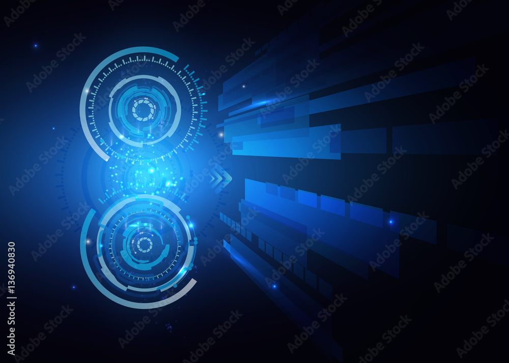 Futuristic technology HUD vector background, techno circle, sci-fi background. Eps10 Futuristic technology HUD vector background, techno circle, sci-fi background. Eps10