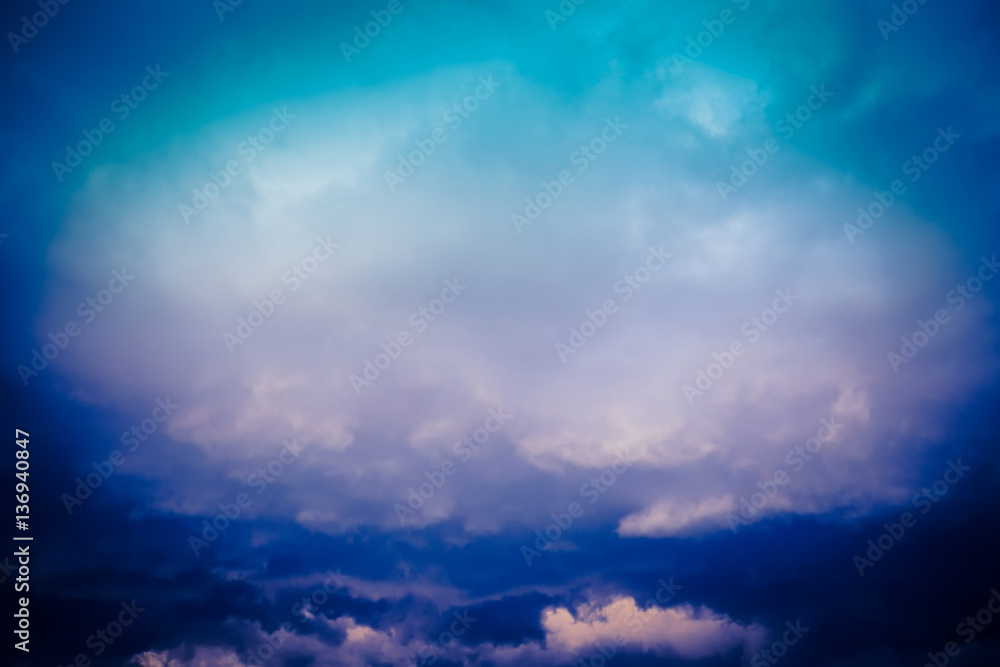 Obraz premium Dark Grey Stormy Clouds Filtered