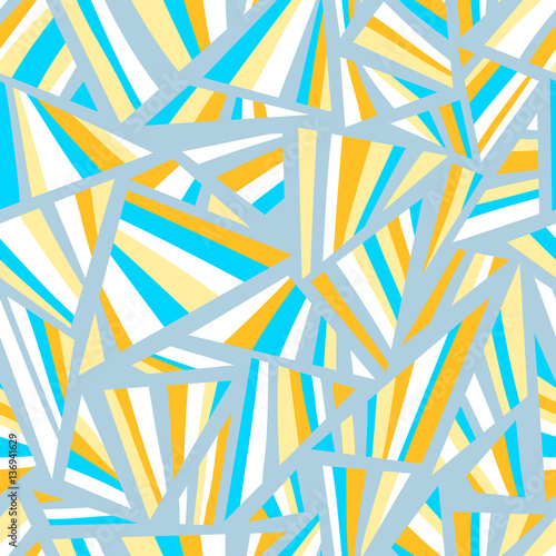 Abstract geometric seamless pattern. Vector background with stripped triangles
