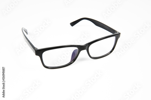Black Eye Glasses Isolated on White