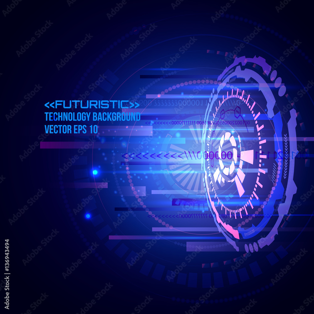 Obraz premium Abstract technology telecoms innovation concept background, Futuristic interface, HUD, sci-fi vector background