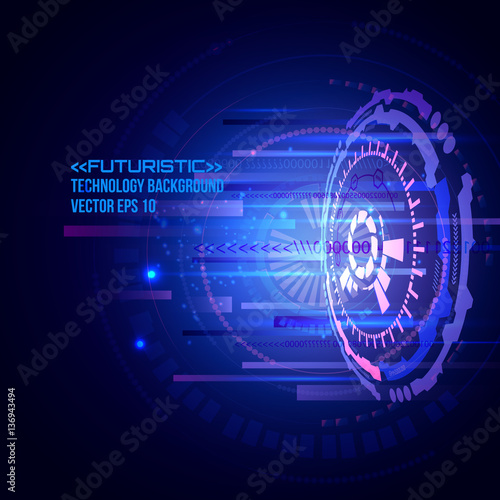 Abstract technology telecoms innovation concept background, Futuristic interface, HUD, sci-fi vector background