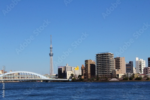 The view from Chuo Ohashi. Chuo Ohashi is a bridge over the Sumida River, located in Chuo-ku, Tokyo. Structural type Two-span continuous steel diagonal bridge Bridge length 210.7 m