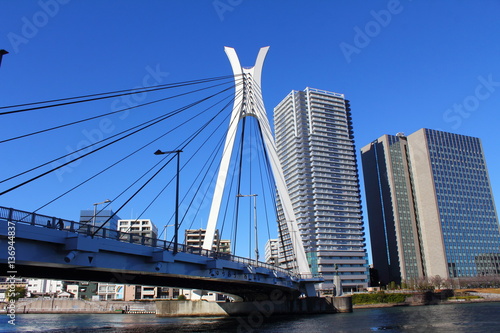 Chuo Ohashi is a bridge over the Sumida River, located in Chuo-ku, Tokyo. Structural type Two-span continuous steel diagonal bridge Bridge length 210.7 m Width 25.0 m Completion August 26, 1993