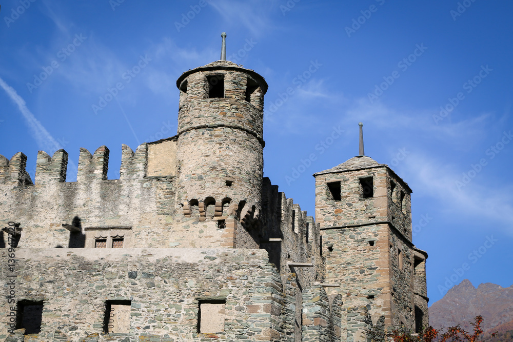 Fenis Castle in Aosta Valley