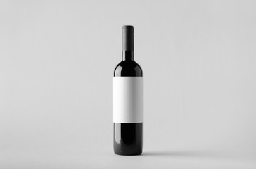 Wine Bottle Mock-Up. Blank Label