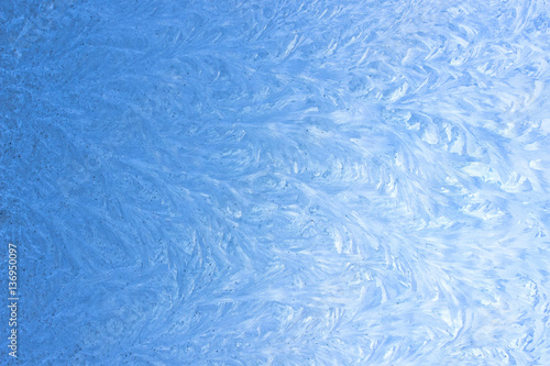 Ice pattern on window in winter as background