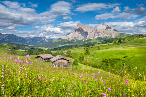Obraz na płótnie Alpe di Siusi in the Dolomites, South Tyrol, Italy w salonie