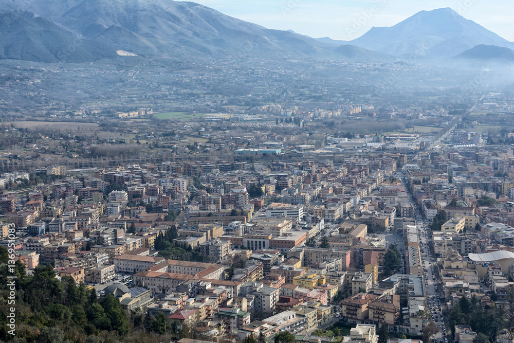 Panoramic view of the city of Cassino