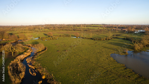 Drone Picture Aerial of a Lake in the English countryside © Anthony