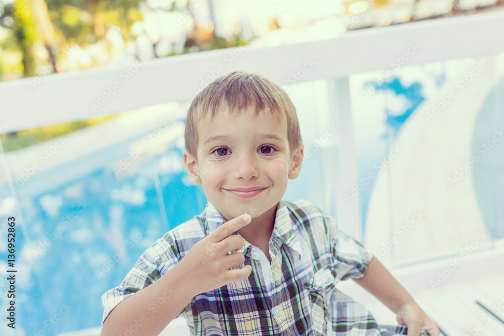Enjoying childhood at summer vacation Enjoying childhood at summer vacation