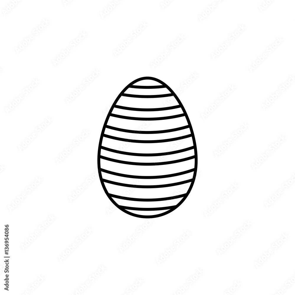 Easter egg line icon, religion & holiday elements, egg with lines, a linear pattern on a white background, eps 10. Easter egg line icon, religion & holiday elements, egg with lines, a linear pattern on a white background, eps 10.
