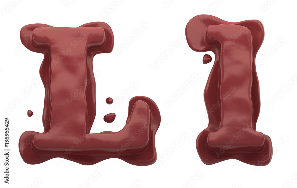 Fototapeta premium Wax seal font