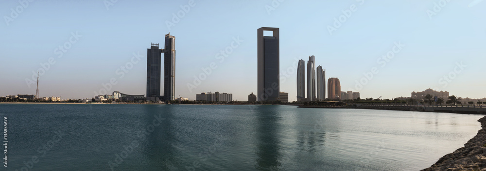 Abu Dhabi skyscrapers and city view from the Marina Abu Dhabi skyscrapers and city view from the Marina