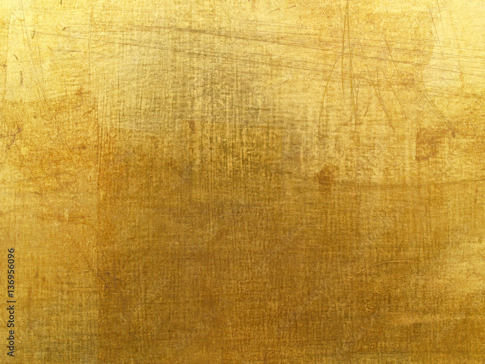 Fototapeta premium grunge golden cement wall texture, gold paint design abstract background