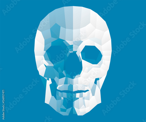 ポリゴン　デザイン　スカル