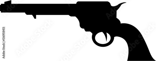 Wild West Cowboy Gun in Silhouette