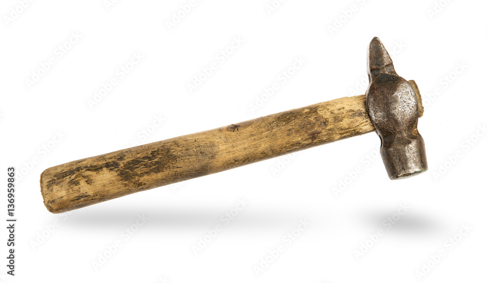old hammer with a wooden handle old hammer with a wooden handle