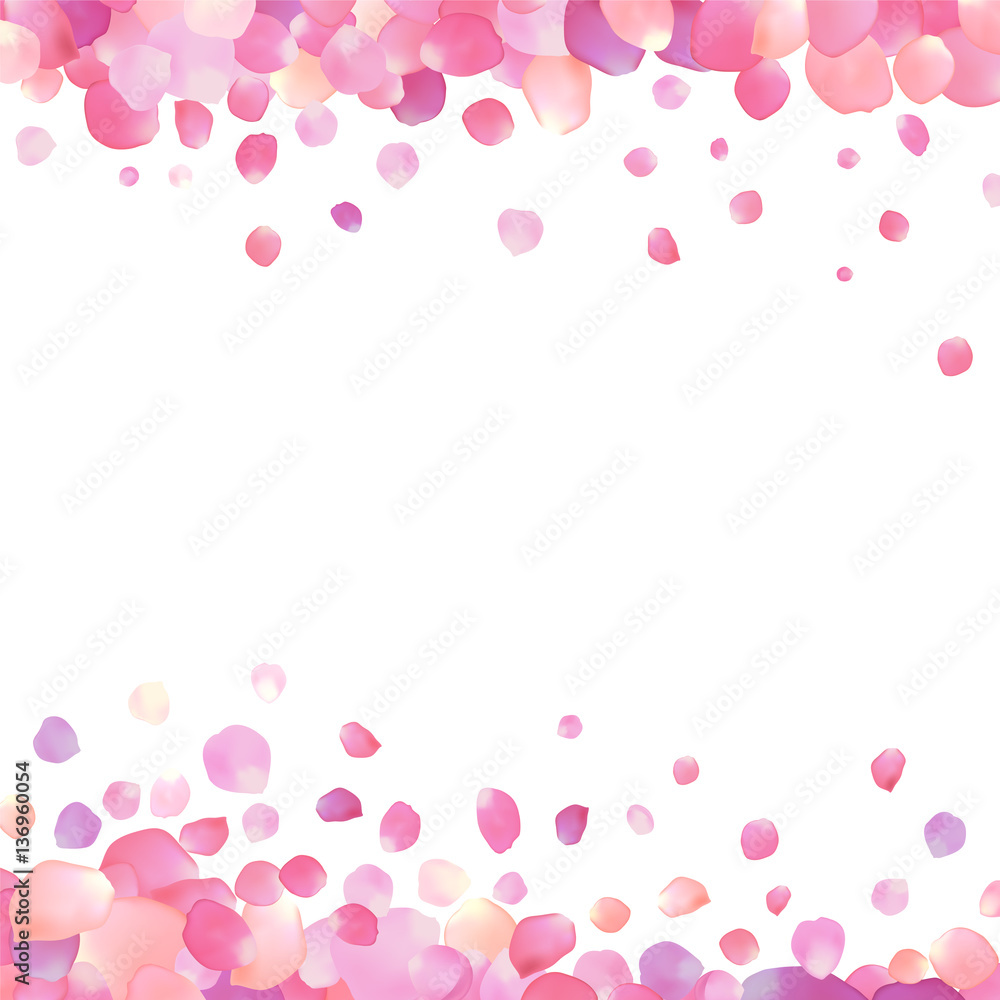background with pink rose petals