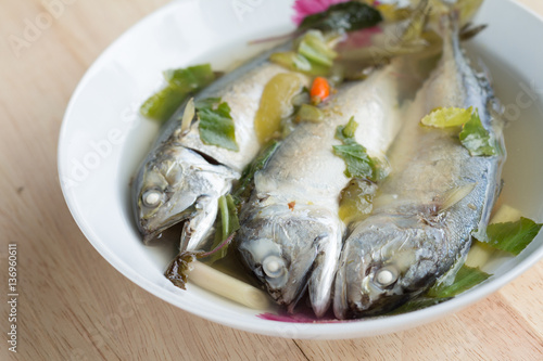 spicy hot and sour soup with mackerel fish