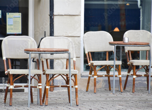 Copenhagen Denmark coffee shop chair and table
