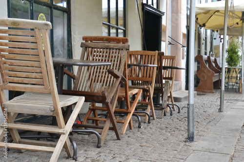 Copenhagen Denmark coffee shop chair and table