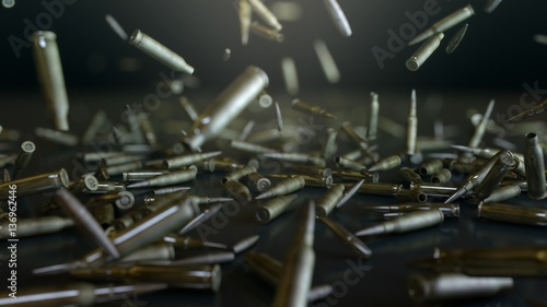 Canvas Print Bullets flight