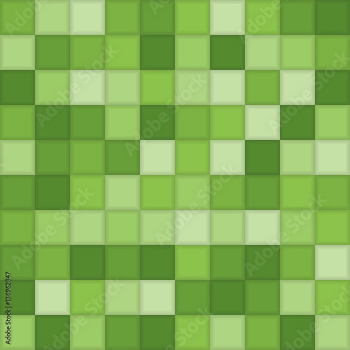 Color Green Mosaic Tile Square. Background.