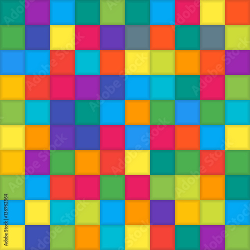 Multi Color Mosaic Tile Square. Background.