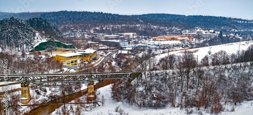 Winter panorama. Ruse city suburbs  Bulgaria.