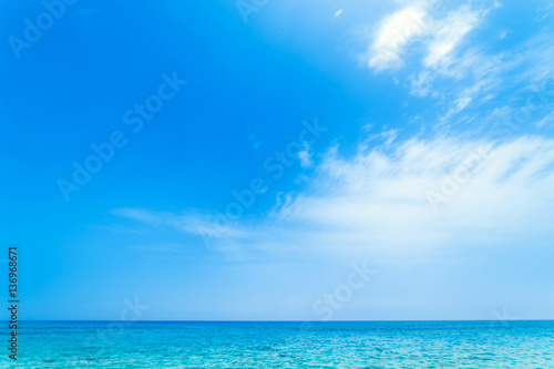 Fototapeta Naklejka Na Ścianę i Meble -  Beautiful tropical sea and sky - Summer scene background