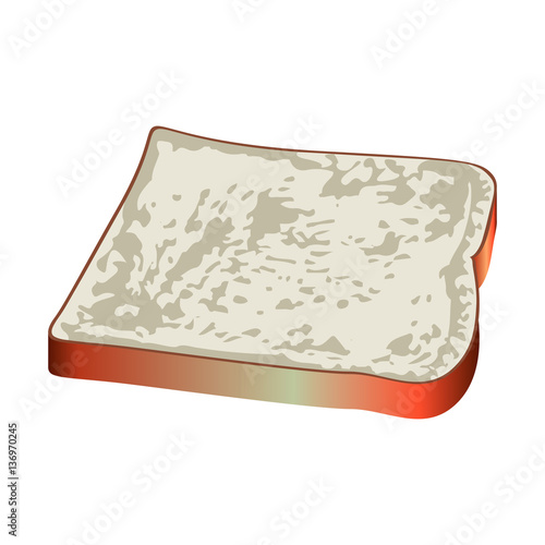 Isolated toasted bread