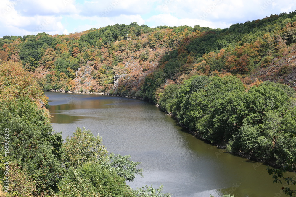 Obraz premium River Creuse in Limousin, France