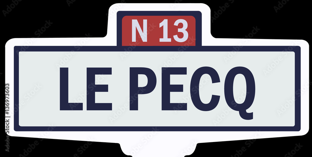 LE PECQ - Ancien panneau entrée d'agglomération LE PECQ - Ancien panneau entrée d'agglomération