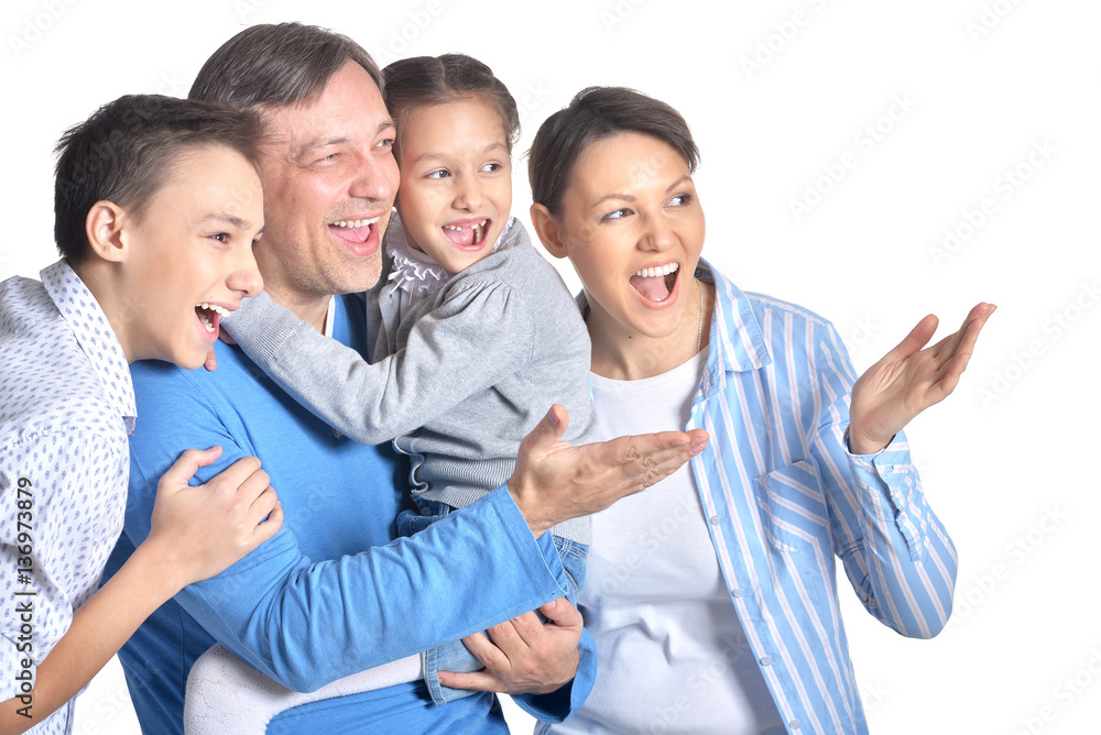 happy smiling family 