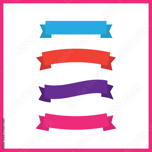 Free Download Cartoon banners and comic ribbons vector set. Colored banner rib - GFXLoad