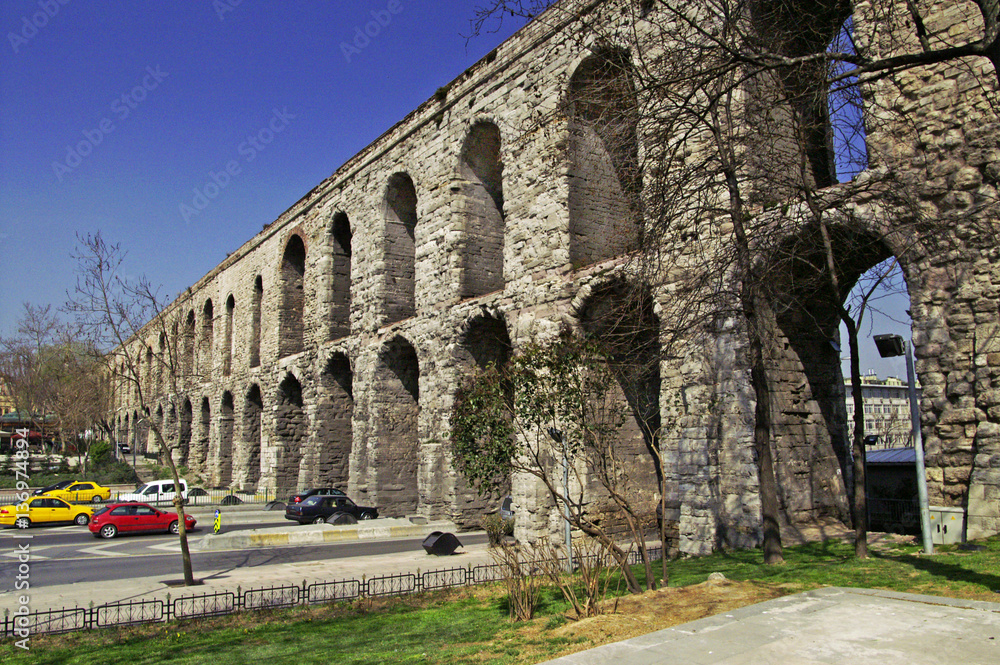 Valens Aqueduct (Bozdogan Kemeri) In Istanbul, Turkey