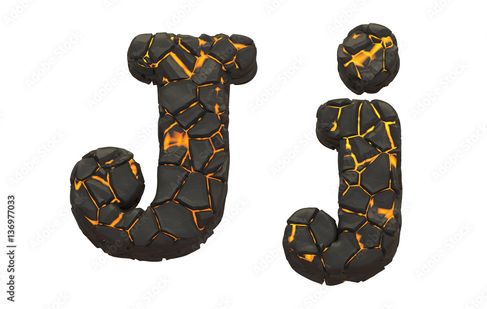 Fototapeta premium Lava font.