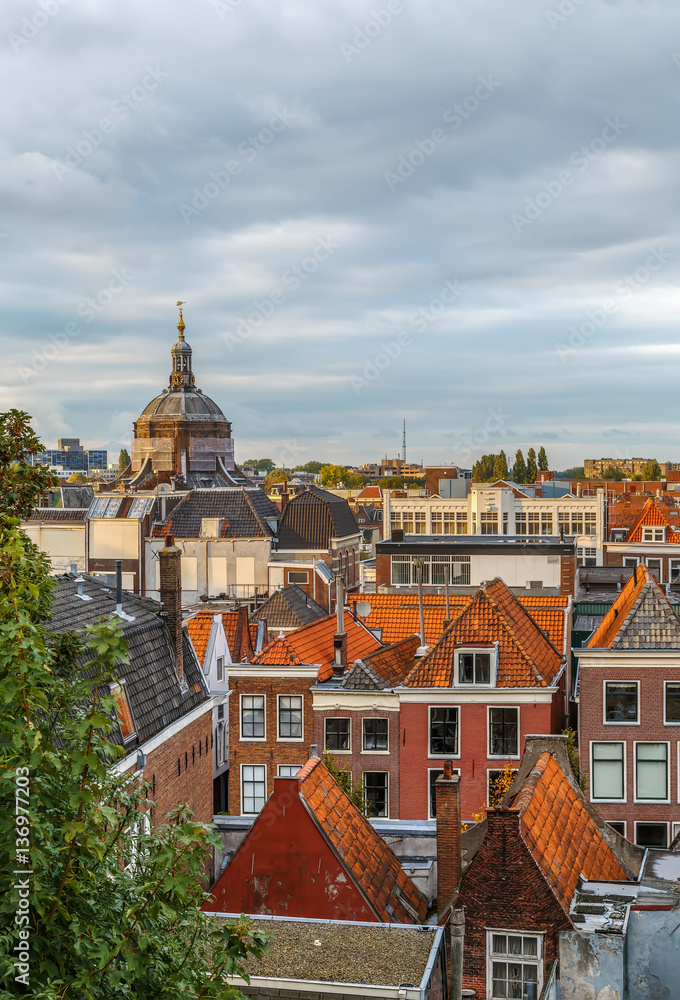 view of Leiden, Netherlands